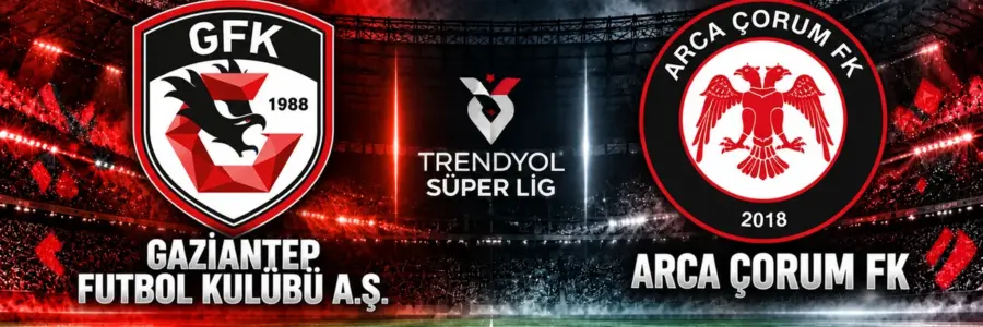 Gaziantep FK Arca Çorum FK Trendyol Süper Lig 7. hafta maçı