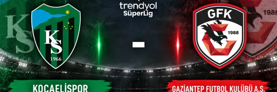 Kocaelispor Gaziantep FK İzmit Süper Lig karşılaşması