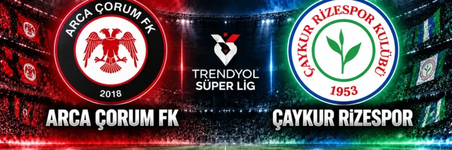 Arca Çorum FK Çaykur Rizespor maçı Trendyol Süper Lig